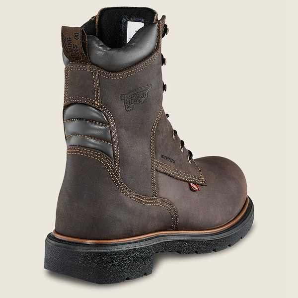 Red Wing Work Boots Mens Dark Brown - Dynaforce® - 8-inch Insulated Waterproof Soft Toe - 5017483-FQ